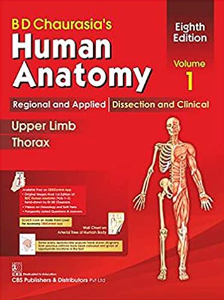 Download BD Chaurasia's Human Anatomy, Volume 1: Upper Limb and Thorax 8th Edition PDF Free